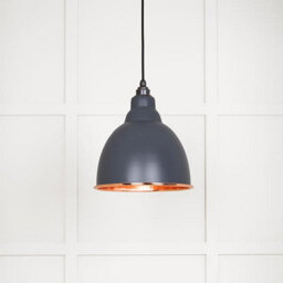 From the Anvil Hammered Copper Brindley Pendant In Slate - thumbnail 1