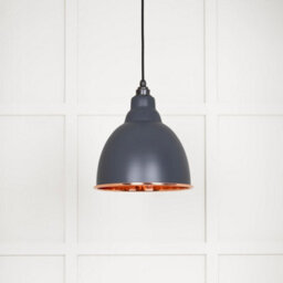 From the Anvil Hammered Copper Brindley Pendant In Slate - thumbnail 2