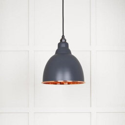 From the Anvil Hammered Copper Brindley Pendant In Slate - thumbnail 3