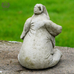 Burgess Elephant Stone Statue Outdoor British Made Garden Ornament Set 2 - thumbnail 7