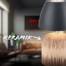 Briloner Led Table Lamp Rechargeable Bedside Light Dimmable Cordless Warm White Ceramic Wood Anthracite - thumbnail 6