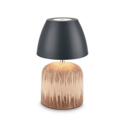 Briloner Led Table Lamp Rechargeable Bedside Light Dimmable Cordless Warm White Ceramic Wood Anthracite