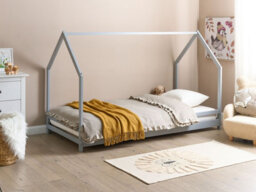 Beliani Kids Bed House Pine Wood Appy 90 X 200 Cm (Eu Single) Grey - thumbnail 2