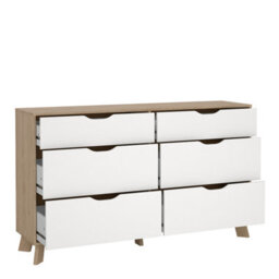 Furniture To Go Ikast 6 Drawers Double Dresser In Jackson Hickory And White - thumbnail 6