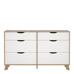 Furniture To Go Ikast 6 Drawers Double Dresser In Jackson Hickory And White - thumbnail 2