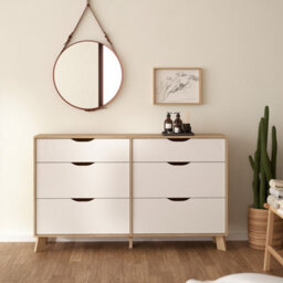Furniture To Go Ikast 6 Drawers Double Dresser In Jackson Hickory And White - thumbnail 9