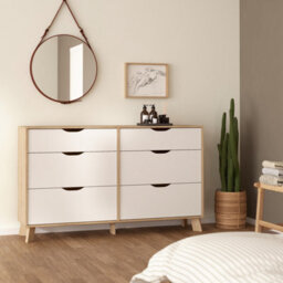 Furniture To Go Ikast 6 Drawers Double Dresser In Jackson Hickory And White - thumbnail 8