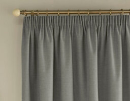 Enhanced Living 100% Blackout Thermal Grey Linen Look Tape Top Curtains   Pair 66 X 90 Inch (168X229Cm) - thumbnail 2