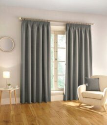 Enhanced Living 100% Blackout Thermal Grey Linen Look Tape Top Curtains   Pair 66 X 90 Inch (168X229Cm) - thumbnail 5