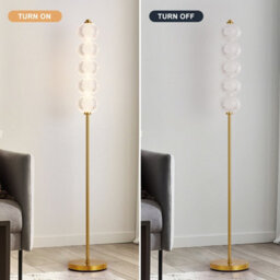 Harper Living Led Floor Lamp Gold, 20W 2400Lm Bright Standing Lamp With Foot Switch, 3 Colour Temps, Modern Corner Lamp - thumbnail 2