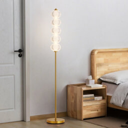 Harper Living Led Floor Lamp Gold, 20W 2400Lm Bright Standing Lamp With Foot Switch, 3 Colour Temps, Modern Corner Lamp - thumbnail 6