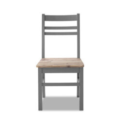 Statement Furniture Florence Country Style Wooden Chairs Set Of 4 - Dove Grey - thumbnail 4