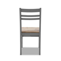 Statement Furniture Florence Country Style Wooden Chairs Set Of 4 - Dove Grey - thumbnail 5