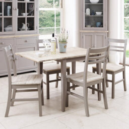 Statement Furniture Florence Country Style Wooden Chairs Set Of 4 - Dove Grey - thumbnail 2