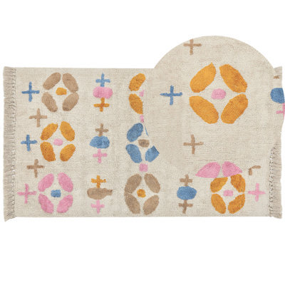 Beliani Kids Rug Daran Multicolour 80 X 150 Cm Cotton - image 1