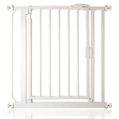 Safetots Pressure Fit Self Closing Stair Gate, Narrow, 68.5Cm - 75Cm, White, Auto Closing Baby Gate, Safety Barrier - image 1