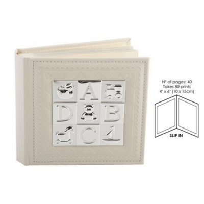 "Juliana Impressions Abc Baby Photo Album - Holds 80 4"" X 6"" Photos" - image 1