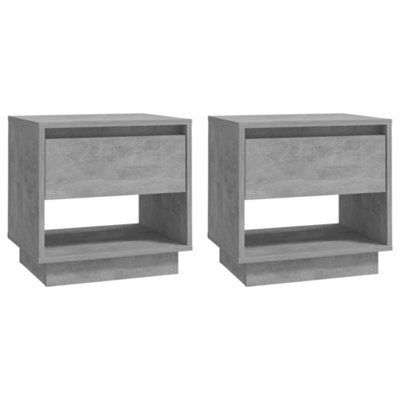 Vidaxl Bedside Cabinets 2 Pcs Concrete Grey 45X34X44 Cm Engineered Wood - image 1