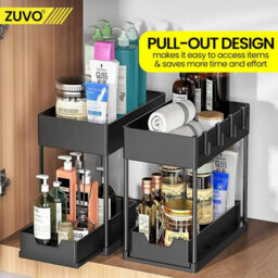 Zuvo No-Drill Shower Caddy With Suction Cups - Adhesive-Free Bathroom Shelf For Shampoo, Soap - Grey - thumbnail 7