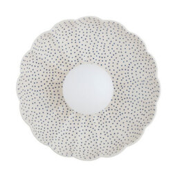 Luminosa Lighting Luminosa Boll Handmade Shell 28Cm Wall Lamp Cream, Deep Cobalt Blue Dots G9, Ip44 - thumbnail 4
