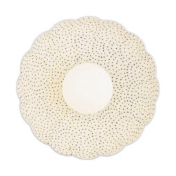 Luminosa Lighting Luminosa Boll Handmade Shell 28Cm Wall Lamp Cream, Deep Cobalt Blue Dots G9, Ip44 - thumbnail 3