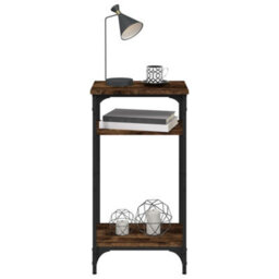 Berkfield Industrial Side Table Smoked Oak 40X30X75 Cm Engineered Wood - thumbnail 5