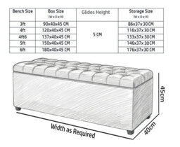 180Cm Chesterfield Plush Velvet Cream Upholstered Storage Ottoman Bench - Deep Tufted Lid & Wooden Leg - thumbnail 3