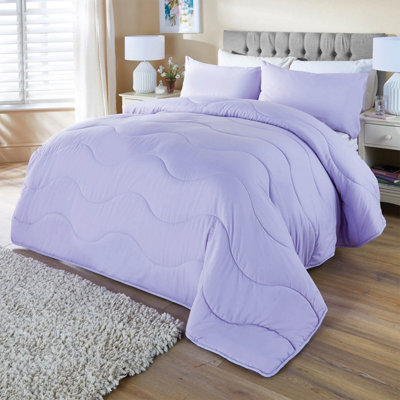 Casa Bonita Coverless Duvet With Built-In Super-Soft Peach Skin Cover - Easy Care Hollowfibre Filling - Duvet Only - King - Lilac - image 1