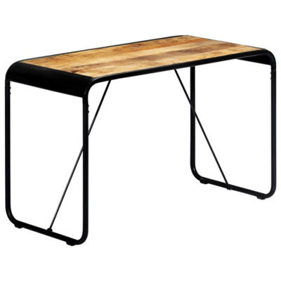 Berkfield Dining Table 118X60X76 Cm Solid Rough Mango Wood - image 1