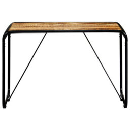 Berkfield Dining Table 118X60X76 Cm Solid Rough Mango Wood - thumbnail 2