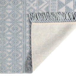 Duck Egg Geometric Kilim Luxurious Modern Wool Moroccan Wool Hand Made Rug For Dining Room Bedroom & Living Room-120Cm X 170Cm - thumbnail 6