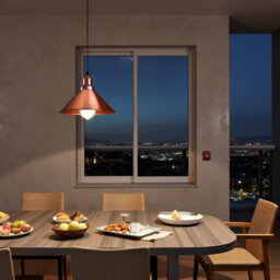 Ledsone Single Head Ceiling Pendant Light Copper 22 Cm Metal Shade E27 - thumbnail 8