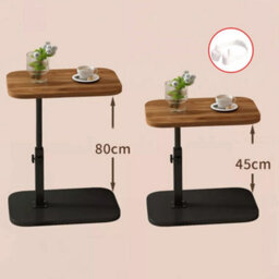 Adjustable C-Shaped Sofa Side End Table Coffee Laptop Bedroom Table - thumbnail 2