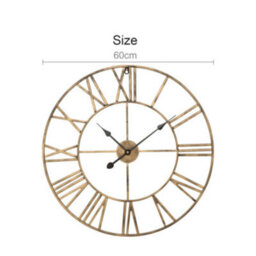 Bronze Metal Wall Clocks Round Silent Roman Numeral Clocks For Living Room Bedroom 40Cm - thumbnail 2