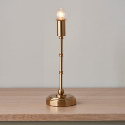 Luminosa Lighting Luminosa Burley Rechargeable Brushed Aged Brass Plate Table Lamp With Apricot Orange Fabric Zigzag Shade 16Cm Integrated Led - thumbnail 5