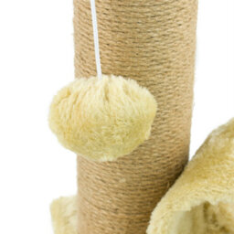 Kct Kitten Scratching Post And Tunnel For Indoor Cat Scratch Beige Scratcher Pole Small Natural Durable Sisal Tree Freestanding - thumbnail 3