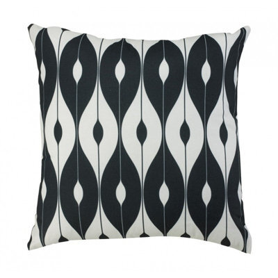 "Glendale Garden & Leisure Outdoor Scatter Cushions 18"" X 18"" Black And White Geo"