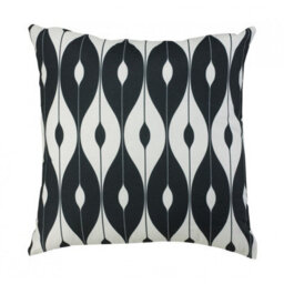 "Glendale Garden & Leisure Outdoor Scatter Cushions 18"" X 18"" Black And White Geo"