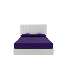 Fitted Sheet Polycotton Plain Dyed Extra Deep 25Cm Bed Linen Purple - thumbnail 2