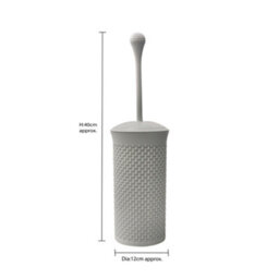 Jvl Droplette Toilet Brush And Round Bin - Ice Grey - thumbnail 9
