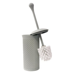 Jvl Droplette Toilet Brush And Round Bin - Ice Grey - thumbnail 2