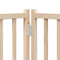 Walplus Poplar Wood Dog Gate With Door Foldable 9 Panels 450 Cm, Includes Door & Locks - thumbnail 9