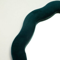 Serenityy Soft Squiggly Oval Pebble Wall Mirror Royal Teal Modern Decorative Mirror 32.5Cm - thumbnail 3