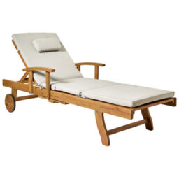 Beliani Sun Lounger Pad Cushion Toscana/java/amantea Premium 189 X 58 Cm Taupe - thumbnail 5