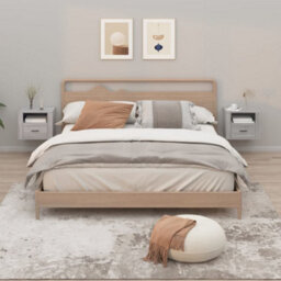 Berkfield Wall-Mounted Bedside Cabinets 2 Pcs Grey Sonoma 50X36X40 Cm - thumbnail 1
