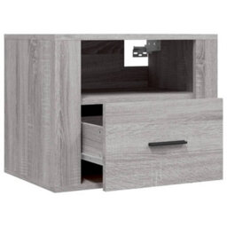 Berkfield Wall-Mounted Bedside Cabinets 2 Pcs Grey Sonoma 50X36X40 Cm - thumbnail 5
