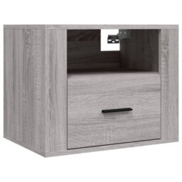 Berkfield Wall-Mounted Bedside Cabinets 2 Pcs Grey Sonoma 50X36X40 Cm - thumbnail 6