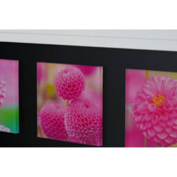 Orsina Pink Floral Colour Glass Triple Wall Art - thumbnail 3
