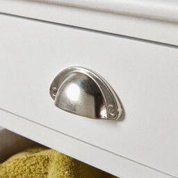 White Fully Assembled Storage Cabinet 1 Drawer 3 Woven Baskets - thumbnail 4