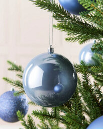 Werchristmas Set Of 9 Shatterproof Baubles, Ice Blue, 10 Cm - thumbnail 4